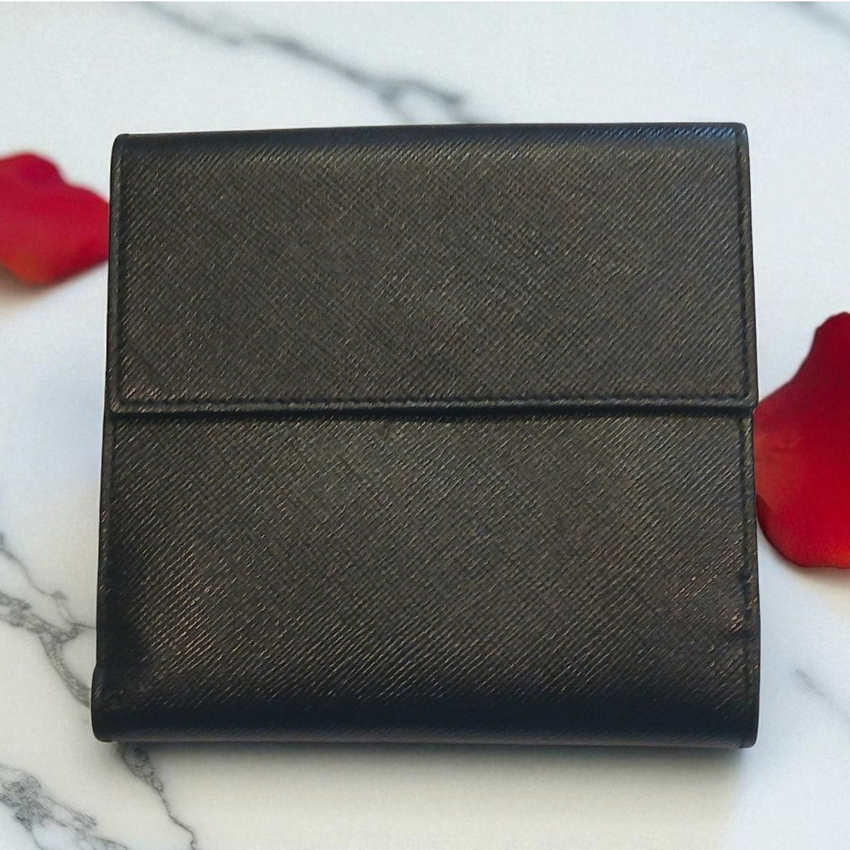 Salvatore Ferragamo Black Leather Bifold Wallet