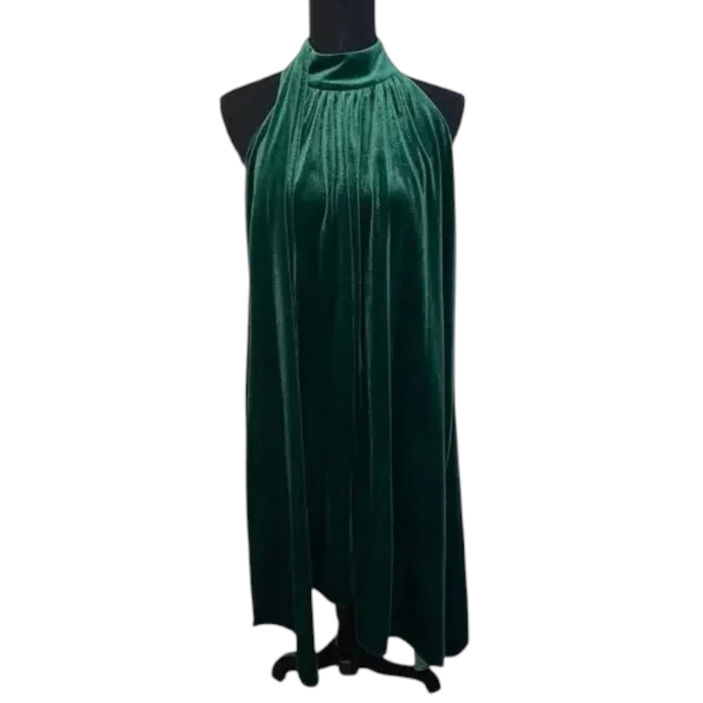 NWT - Belle Badgley Mischka Sleeveless Velvet Drape Halle Dress - Size 6