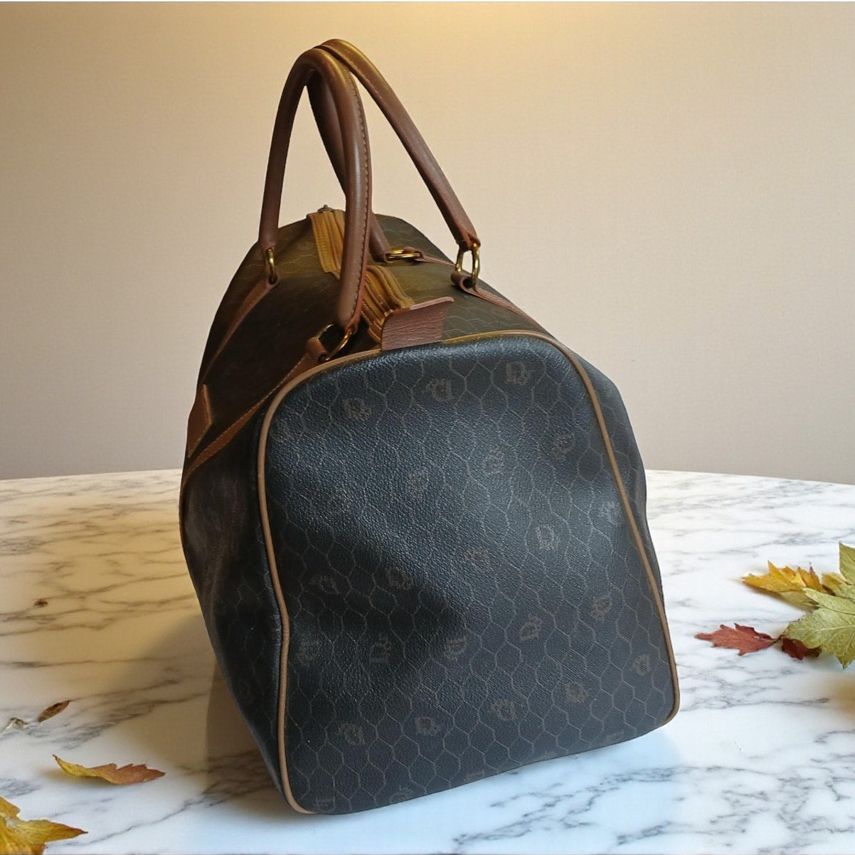 Christian Dior Honeycomb Boston Medium Travel Bag