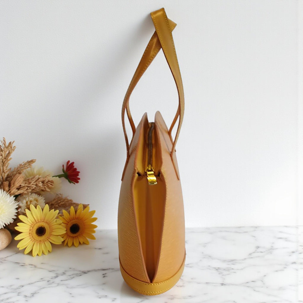 Louis Vuitton Epi Saint Jacques Handbag, Yellow with Dust Bag
