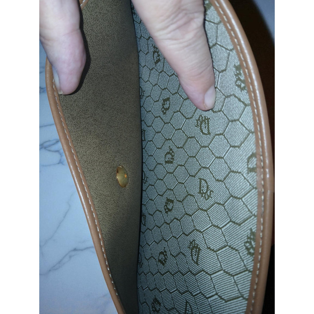 Christian Dior - Beige Honeycomb Crossbody Bag