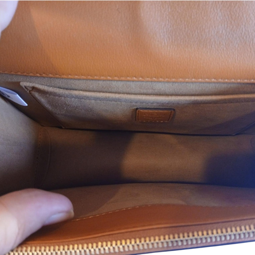 MCM Tracy Shoulder Bag in Cubic Logo Leather Cognac - NWT