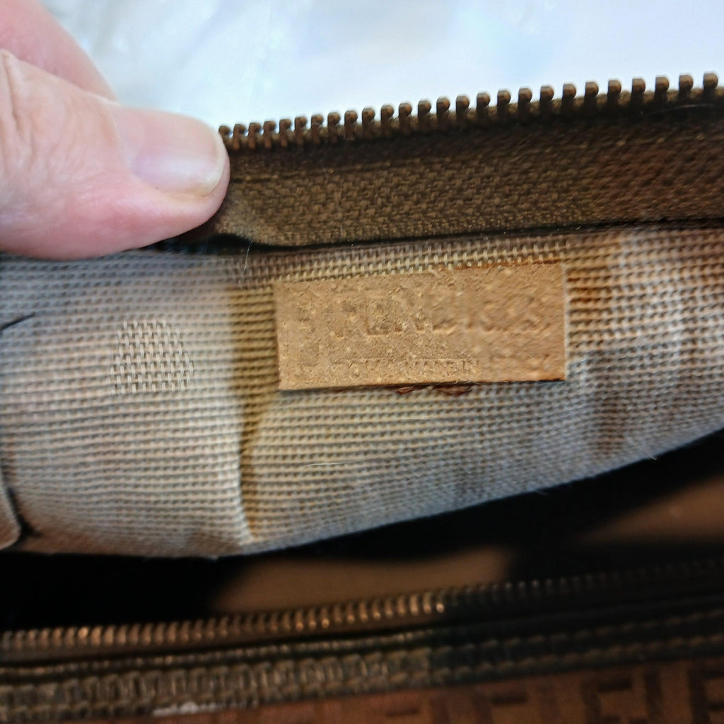 Fendi Vintage Zucca Boston Duffle Bag