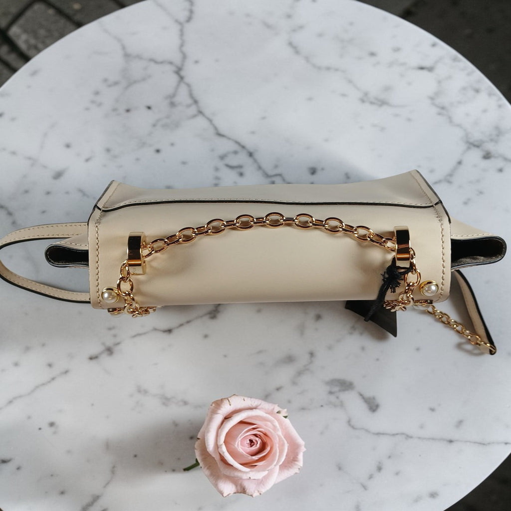 Zac Posen Bridette Belted Mini Crossbody Handbag in Dove NWT