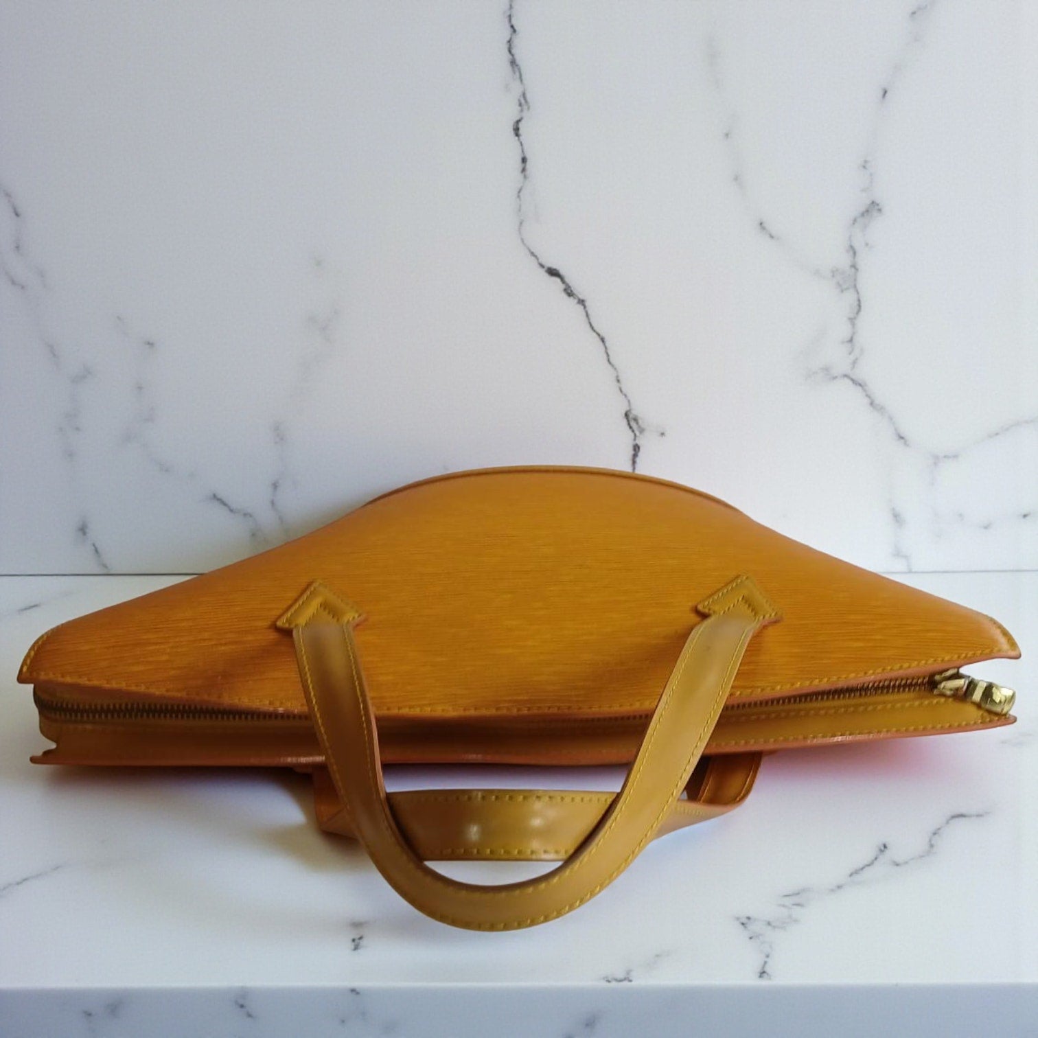 Louis Vuitton Epi Saint Jacques Handbag, Yellow with Dust Bag