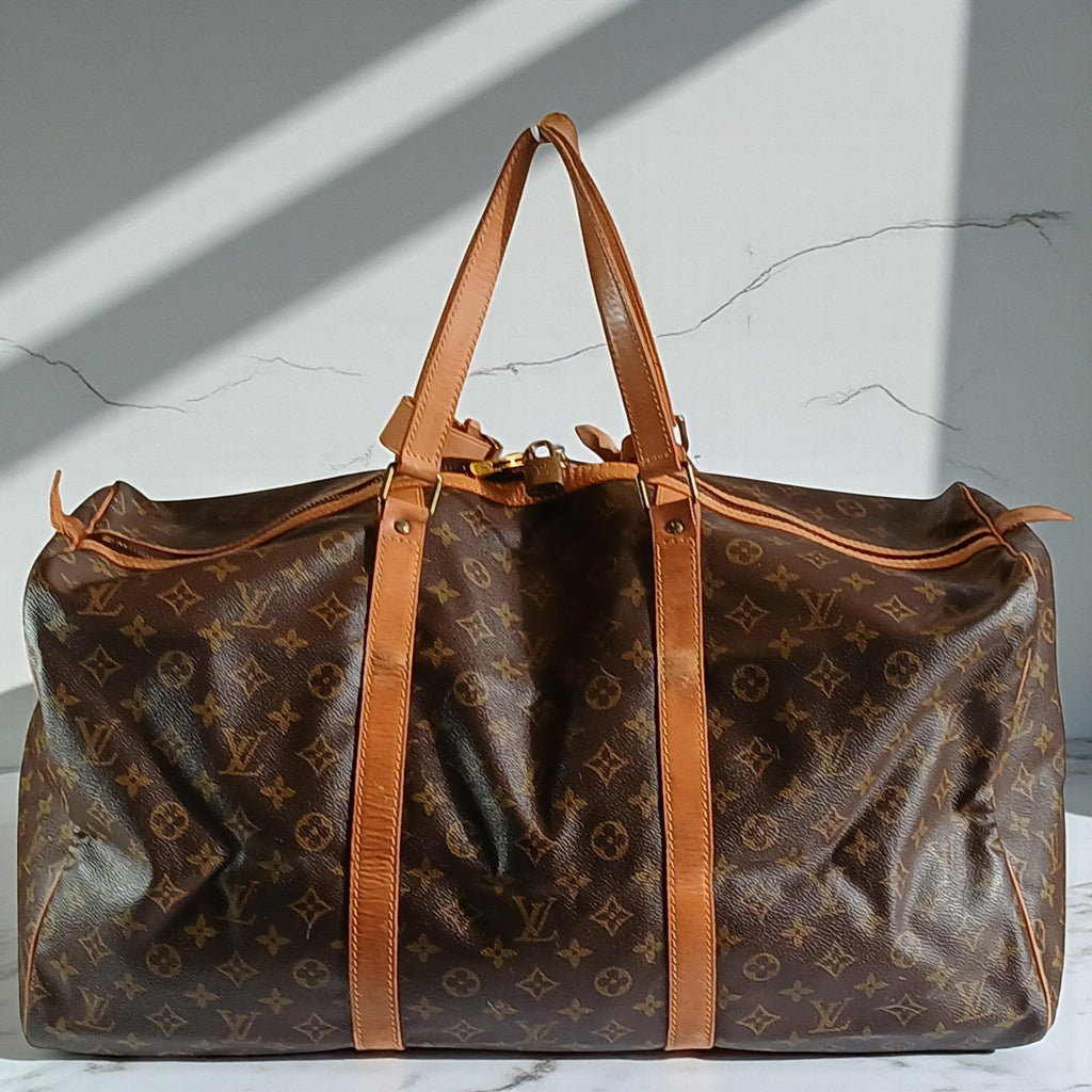 Louis Vuitton Monogram Sac Souple Boston Travel Bag 55 Vintage