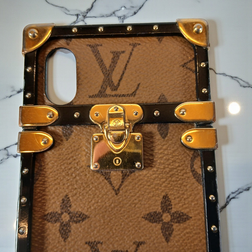 Louis Vuitton Monogram Canvas Eye Trunk iPhone X Case with Box