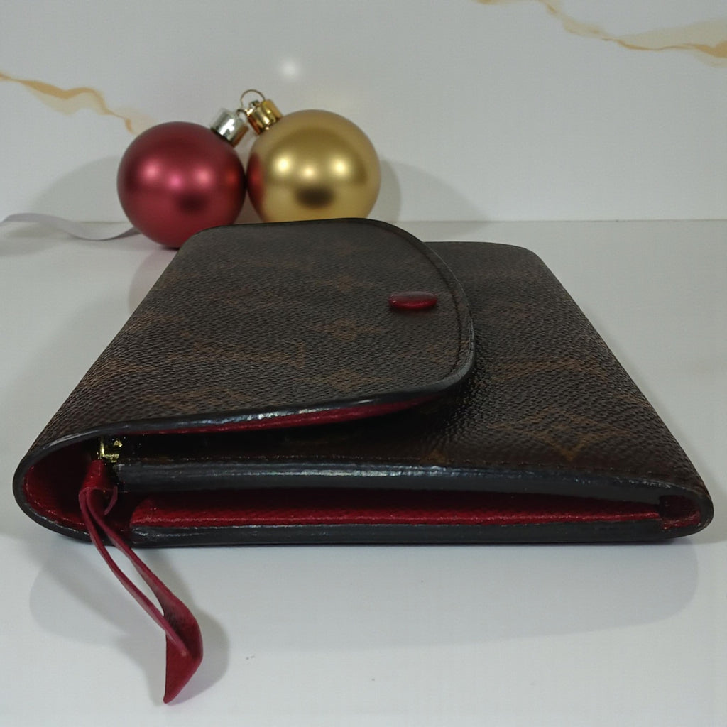 Louis Vuitton Emilie Monogram Canvas Fuchsia Leather Wallet