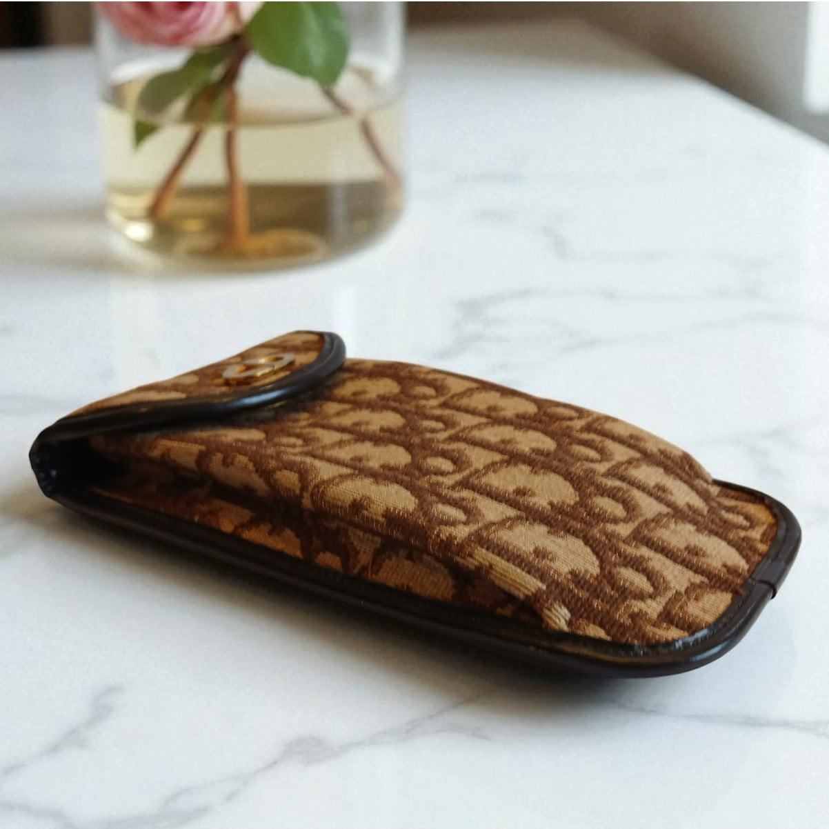 Christian Dior - Lady Dior Vintage Eyeglass Case in Brown & Tan