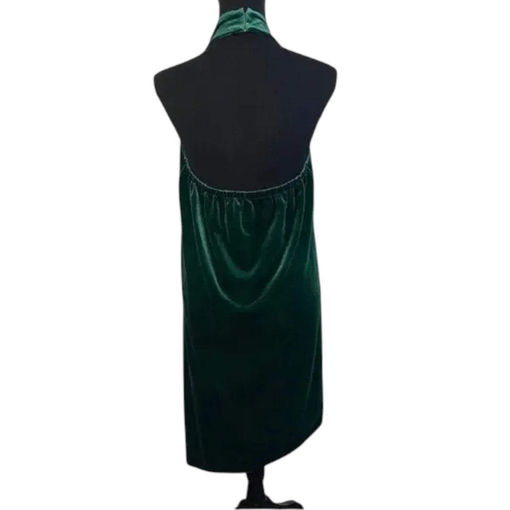 NWT - Belle Badgley Mischka Sleeveless Velvet Drape Halle Dress - Size 6