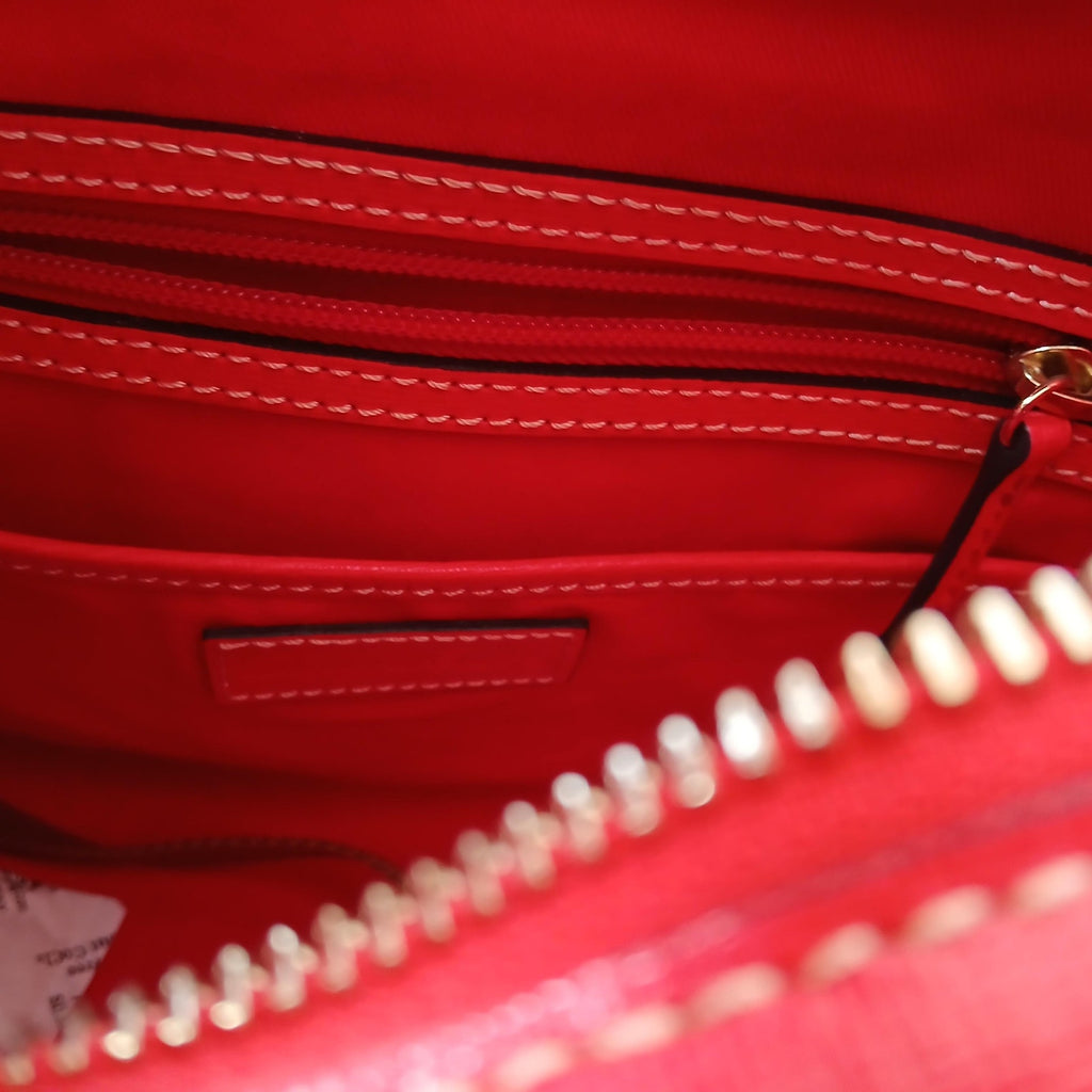 Dooney & Bourke Red Saffiano Leather Hobo Bag w/ Dust Bag NWT