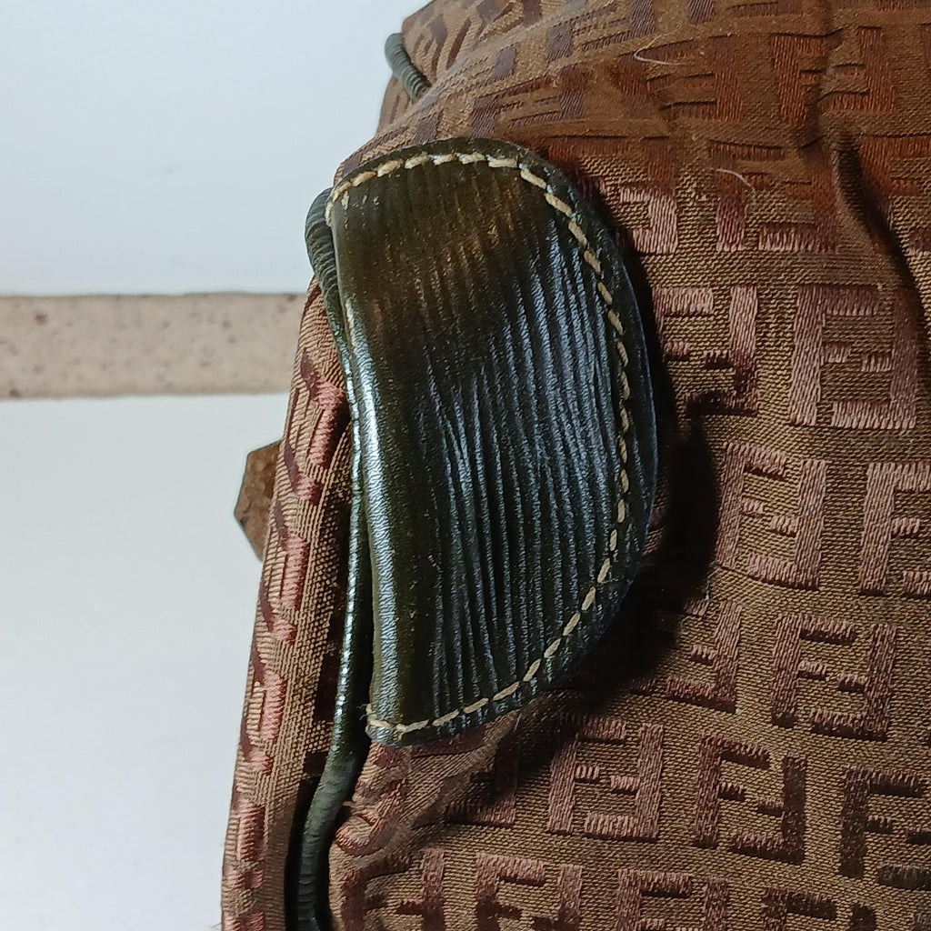 Fendi Vintage Zucca Boston Duffle Bag