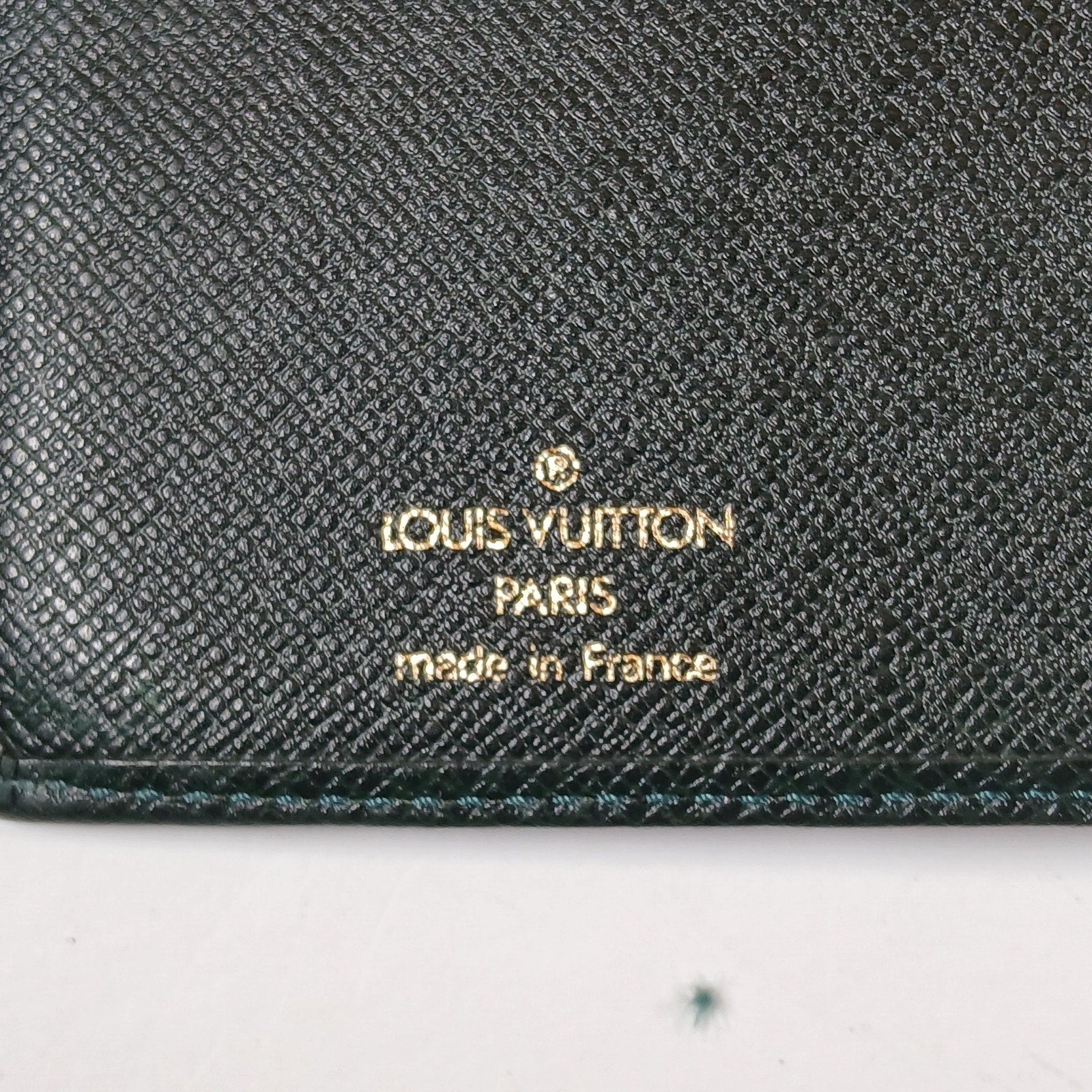 Louis Vuitton Rare Vintage Green Taiga Leather Long Wallet