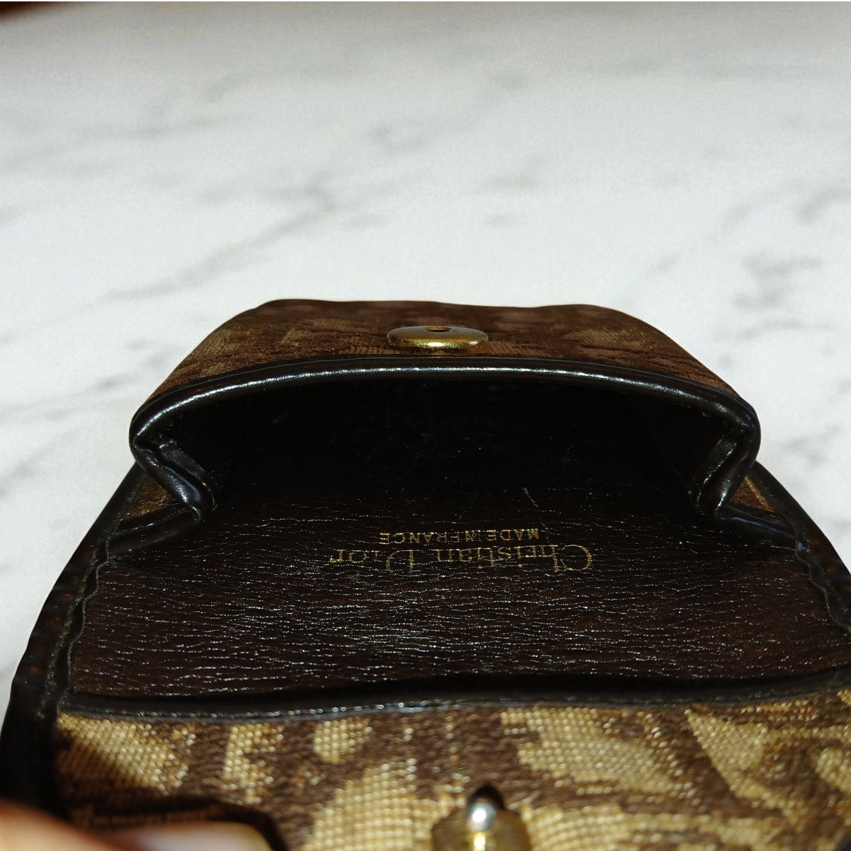 Christian Dior - Lady Dior Vintage Eyeglass Case in Brown & Tan