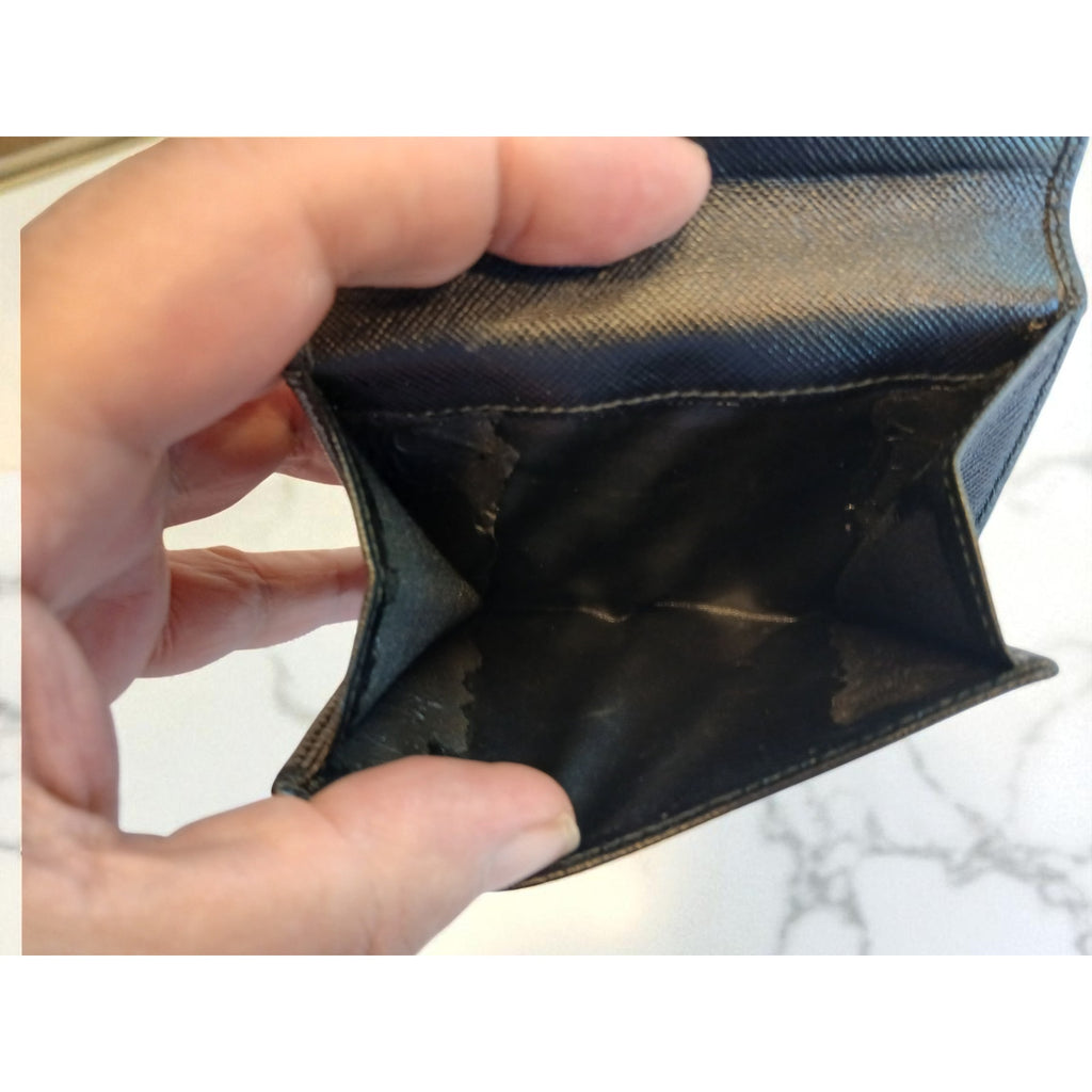 Salvatore Ferragamo Black Leather Bifold Wallet