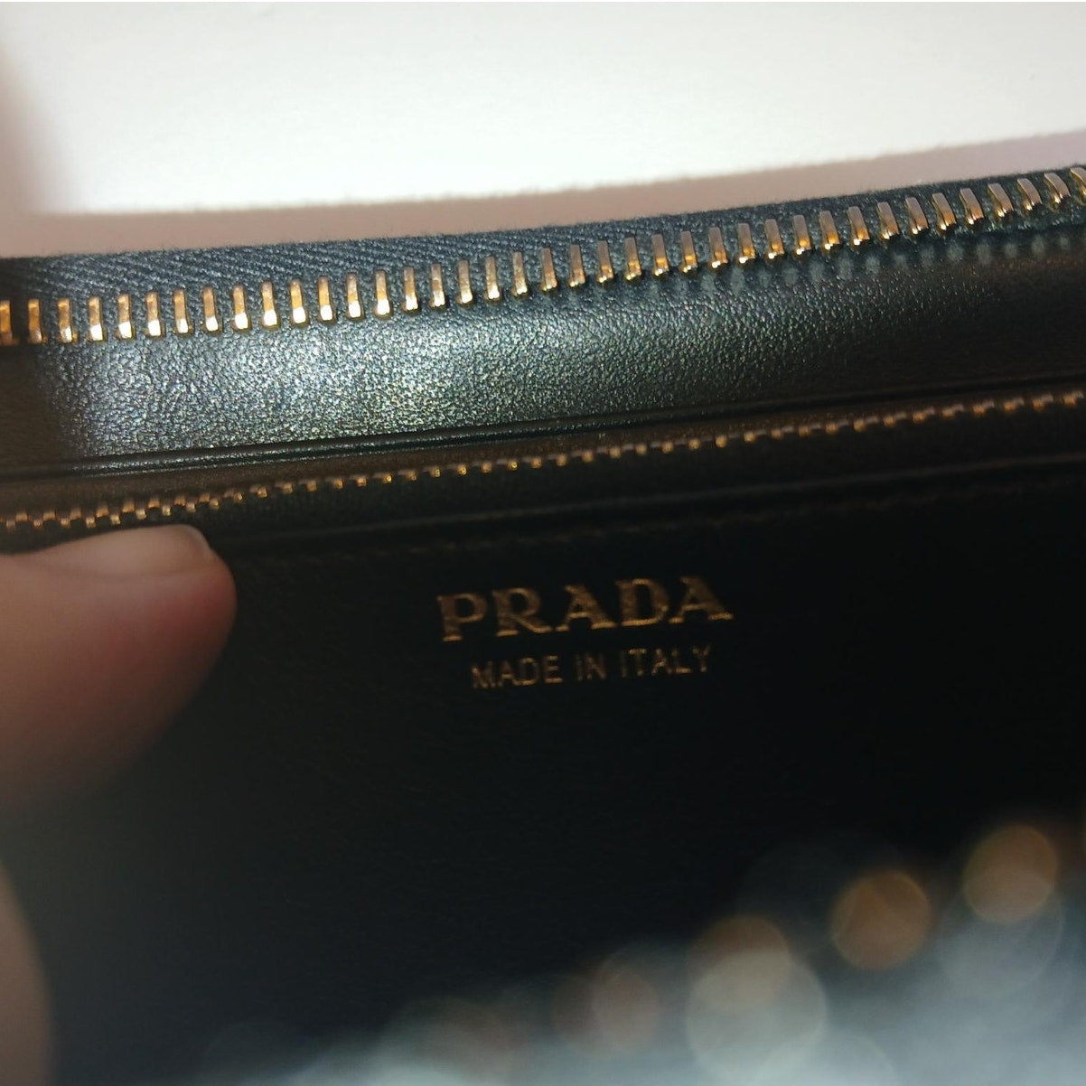 Prada Tessuto Nylon Quilted Zip Around Wallet in Black