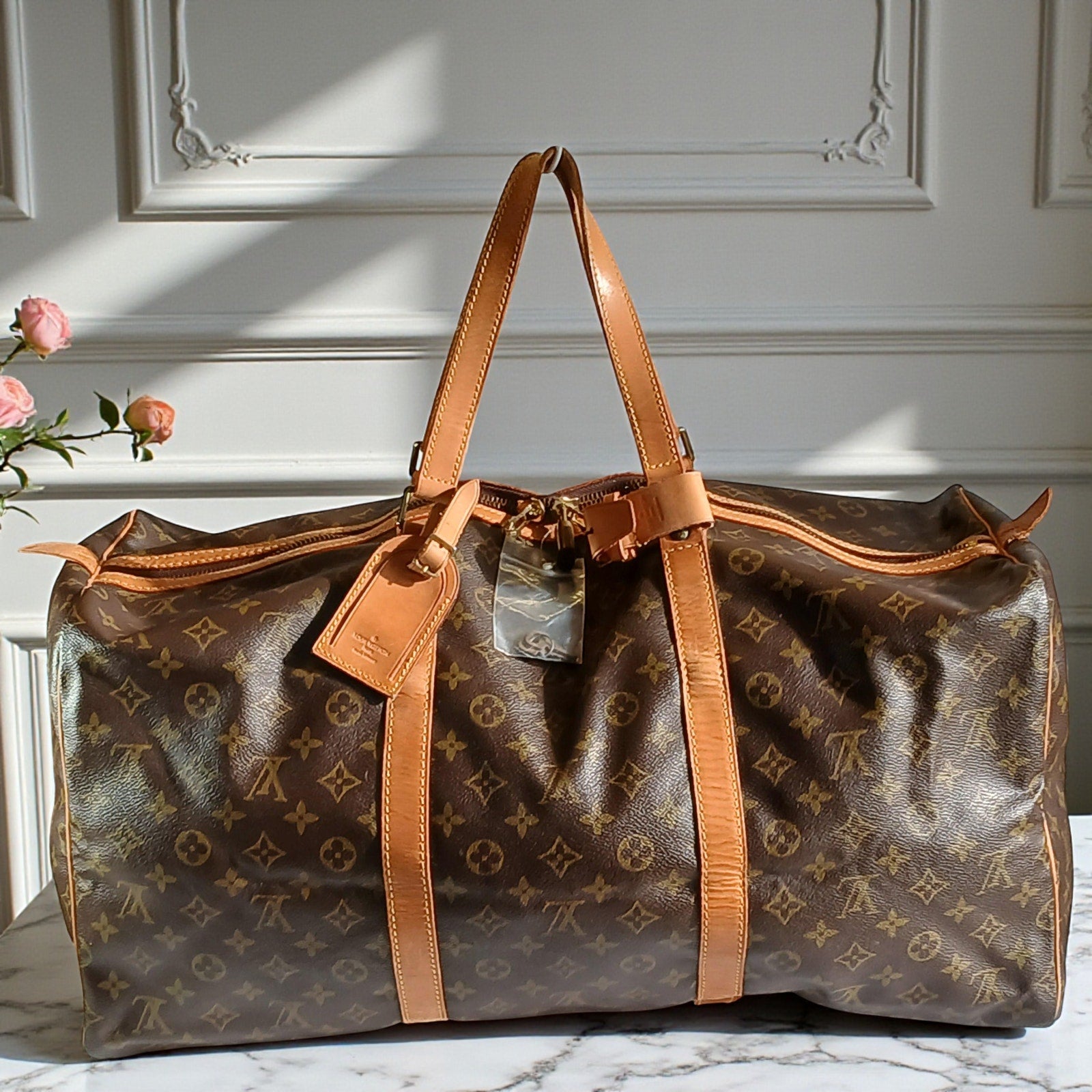Louis Vuitton Monogram Sac Souple Boston Travel Bag 55 Vintage