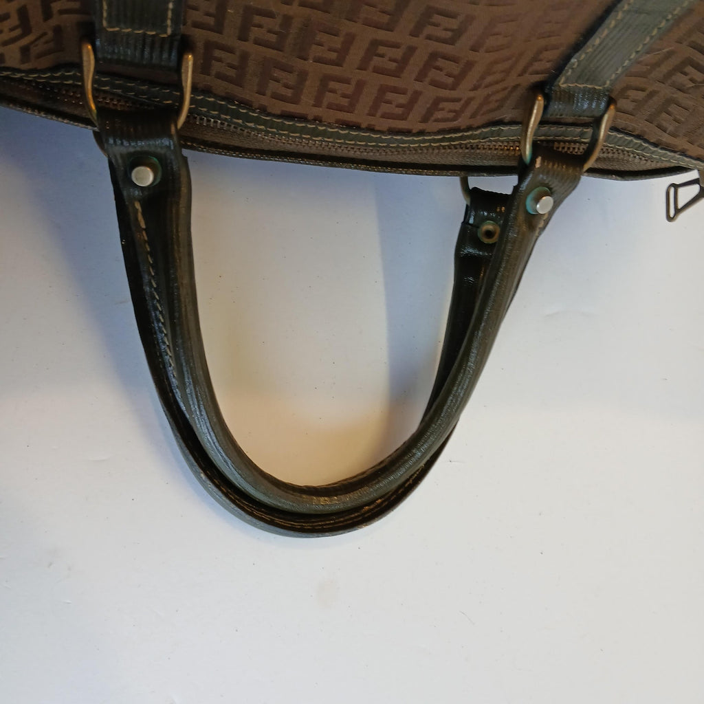 Fendi Vintage Zucca Boston Duffle Bag