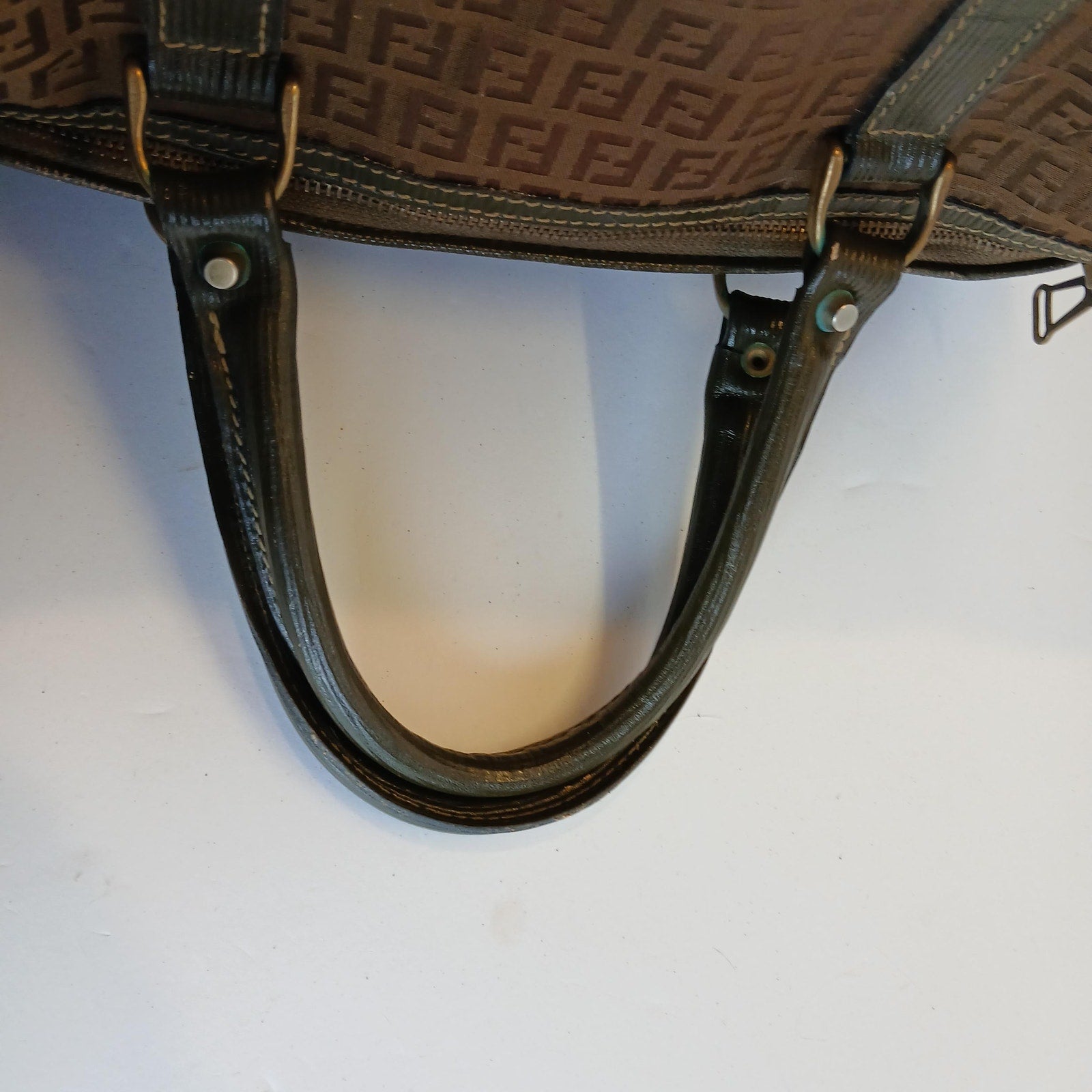 Fendi Vintage Zucca Boston Duffle Bag