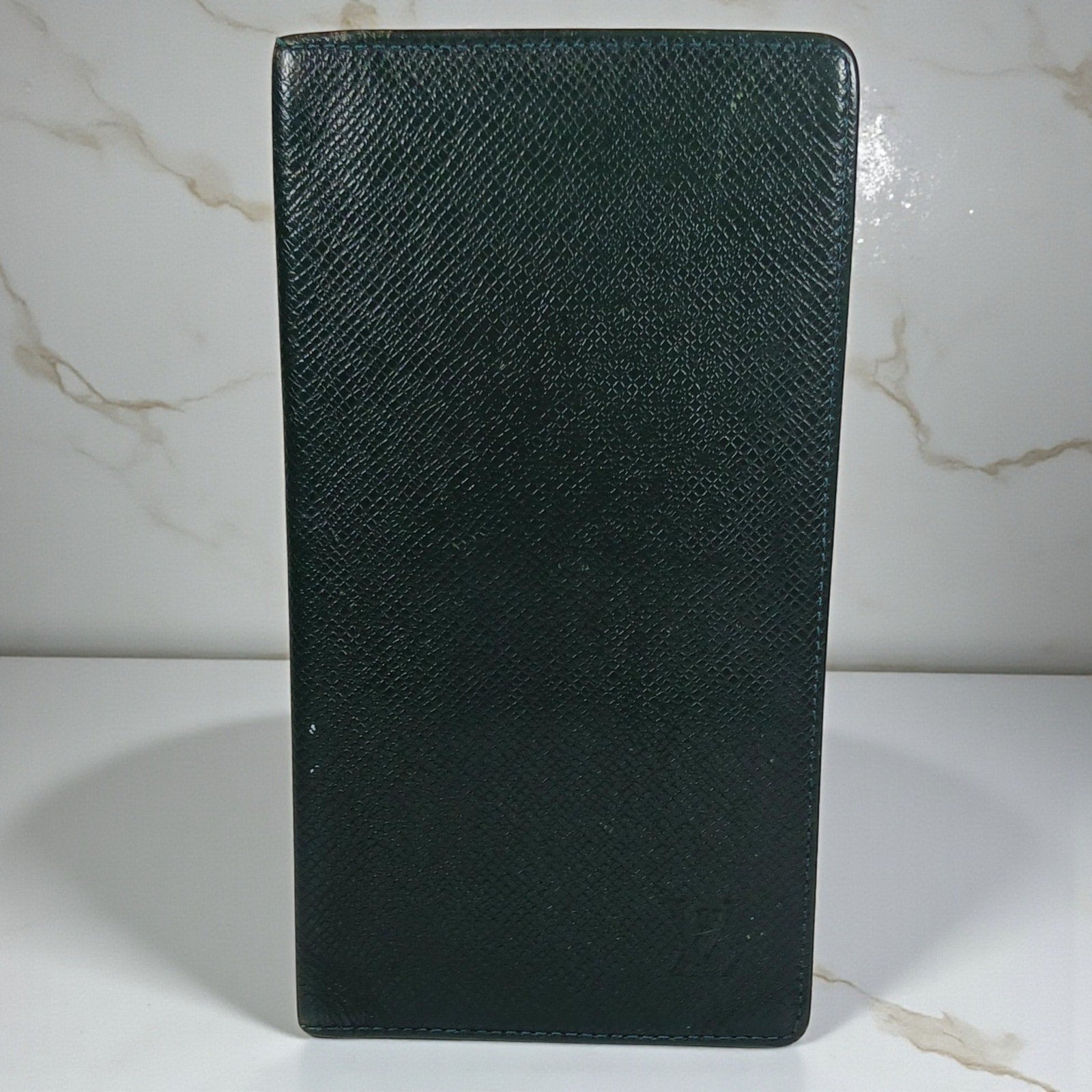 Louis Vuitton Rare Vintage Green Taiga Leather Long Wallet