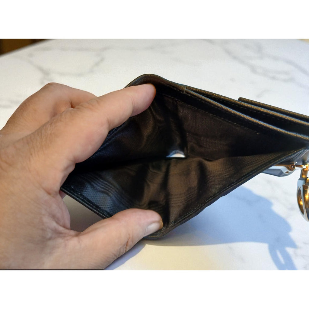 Salvatore Ferragamo Black Leather Bifold Wallet