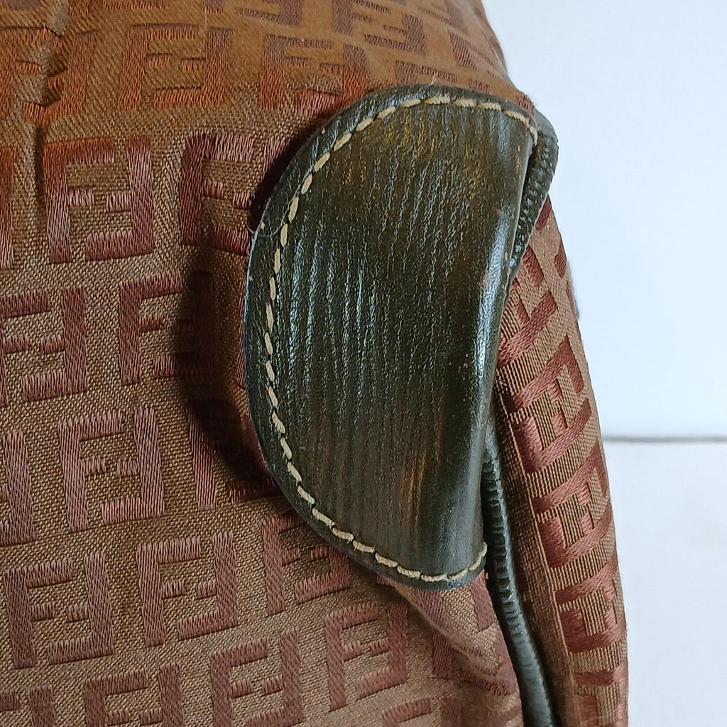 Fendi Vintage Zucca Boston Duffle Bag