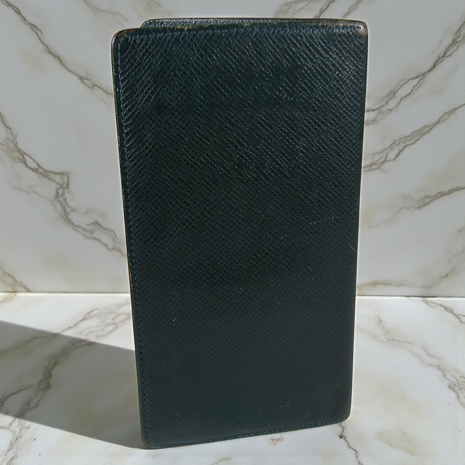 Louis Vuitton Rare Vintage Green Taiga Leather Long Wallet