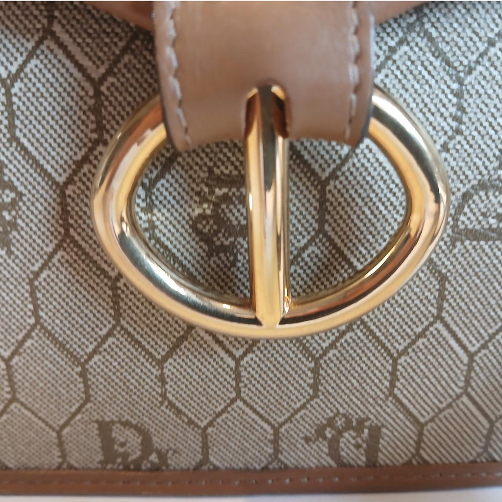 Christian Dior - Beige Honeycomb Crossbody Bag
